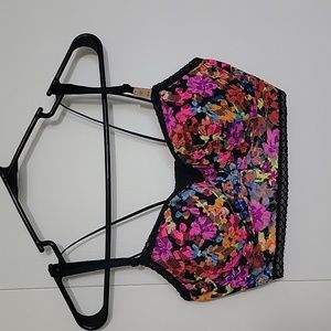 PINK Lace Bralette Pushup size M medium
